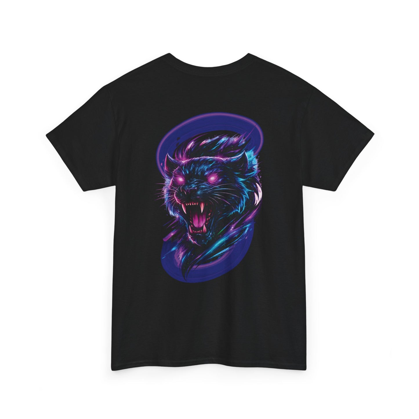Phantom Fang | Neon Panther Graphic Tee — Dark Fantasy Glowing Eyes Unisex T-Shirt | Oscar Bayazit