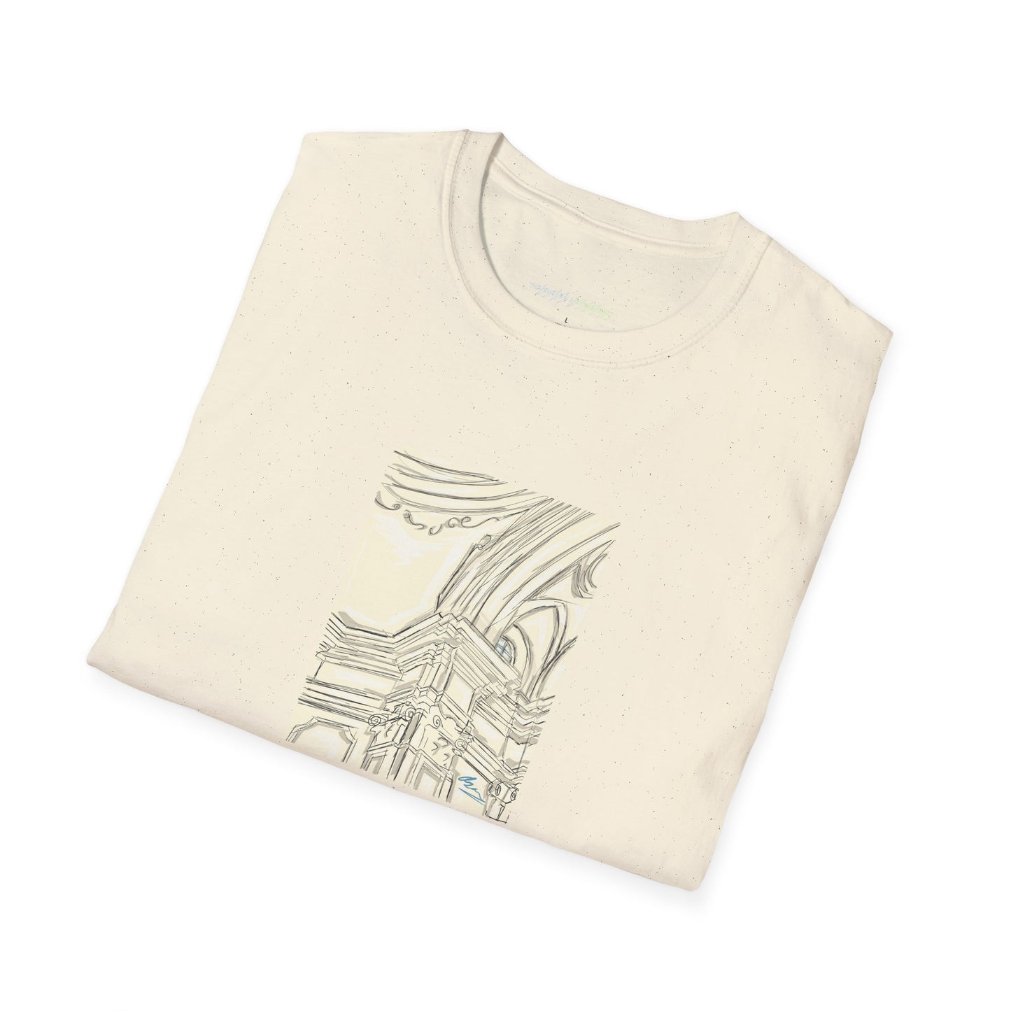 ACCUEIL | Architectural Sketch Graphic Tee — European Architecture Drawing Unisex T-Shirt | Oscar Bayazit