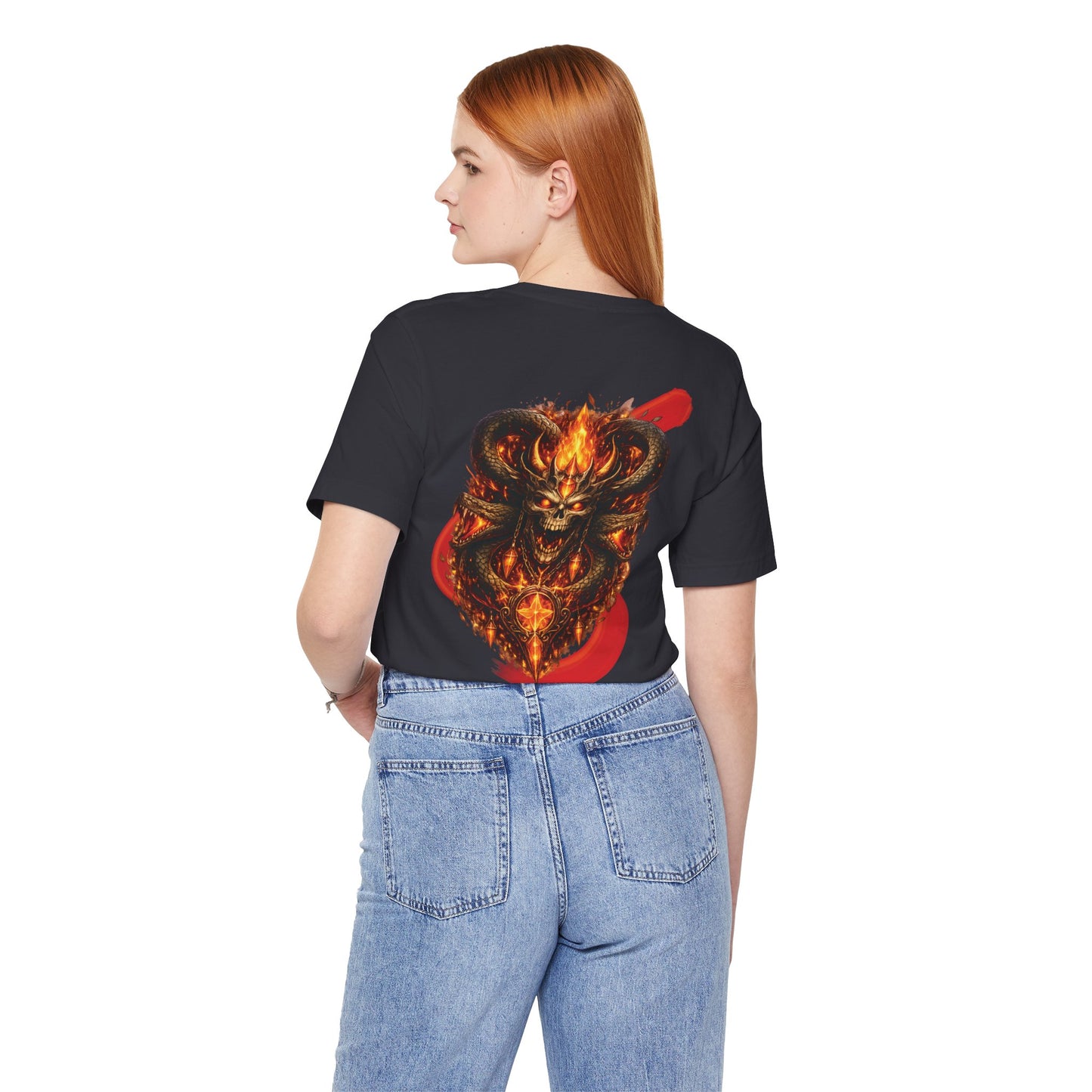Soul of Fire | Demonic Flame Skull Tee — Gothic Metal Band-Style Graphic T-Shirt | Oscar Bayazit