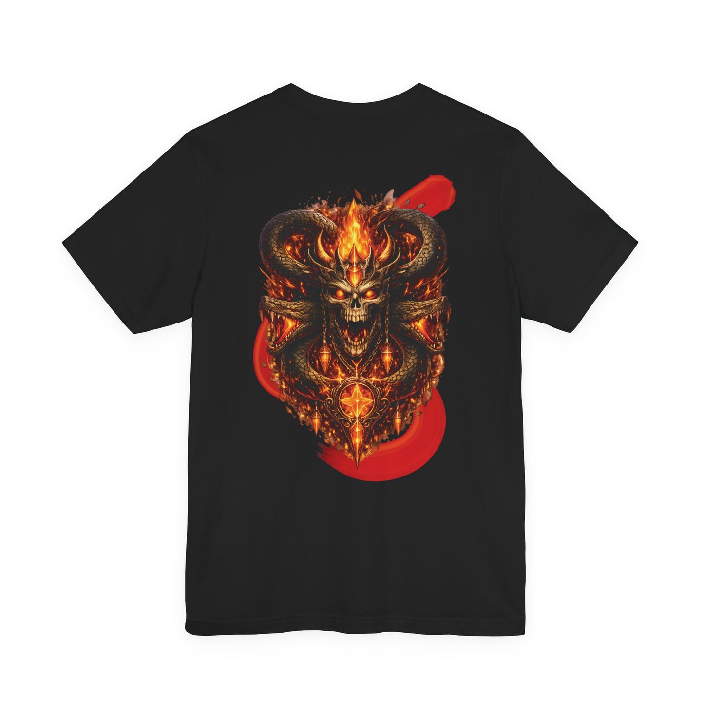 Soul of Fire | Demonic Flame Skull Tee — Gothic Metal Band-Style Graphic T-Shirt | Oscar Bayazit