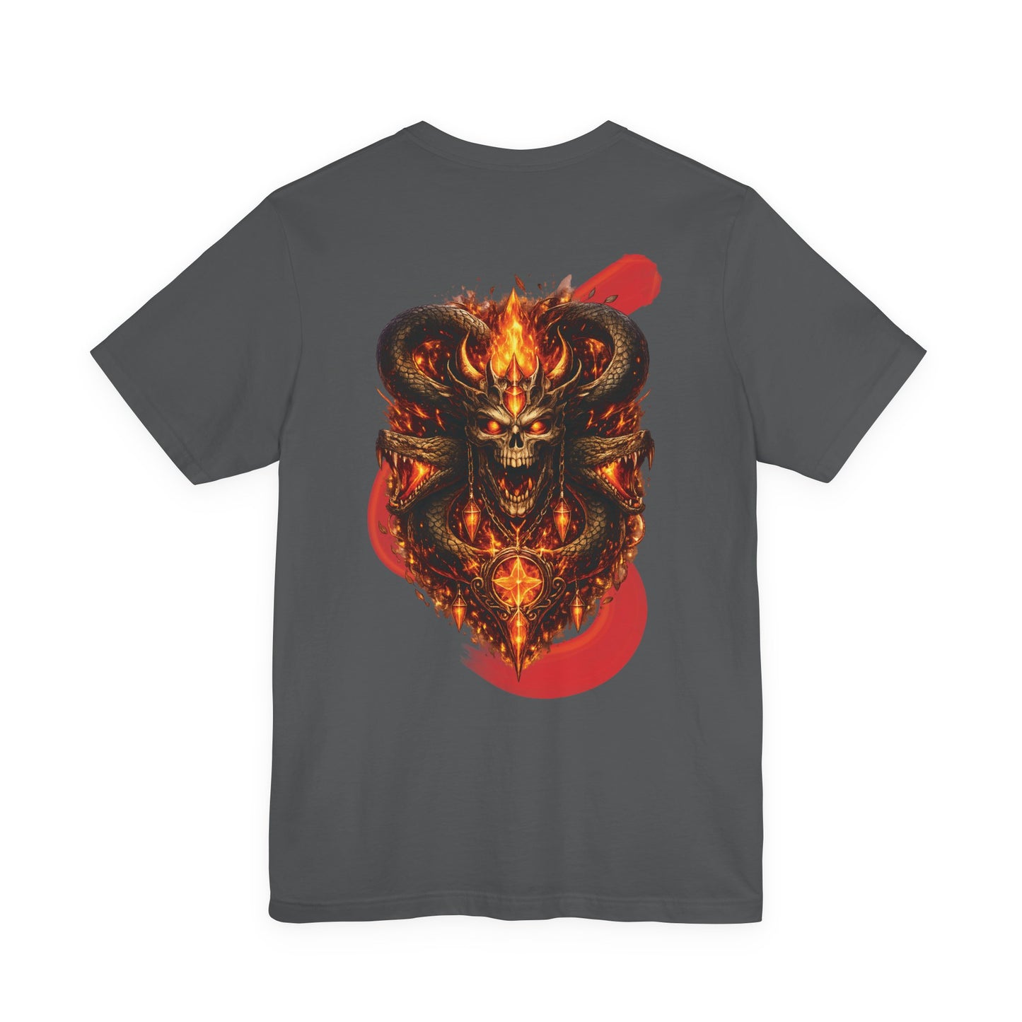 Soul of Fire | Demonic Flame Skull Tee — Gothic Metal Band-Style Graphic T-Shirt | Oscar Bayazit