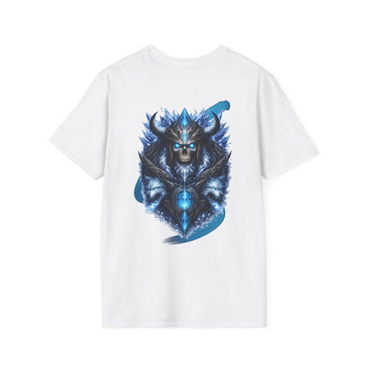 Soul of Ice | Dark Fantasy Skull Graphic Tee | Blue Crystal Wolf Unisex T-Shirt | Gothic Streetwear | Oscar Bayazit