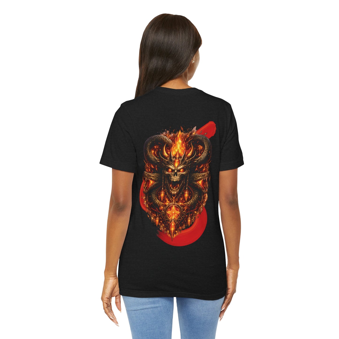 Soul of Fire | Demonic Flame Skull Tee — Gothic Metal Band-Style Graphic T-Shirt | Oscar Bayazit