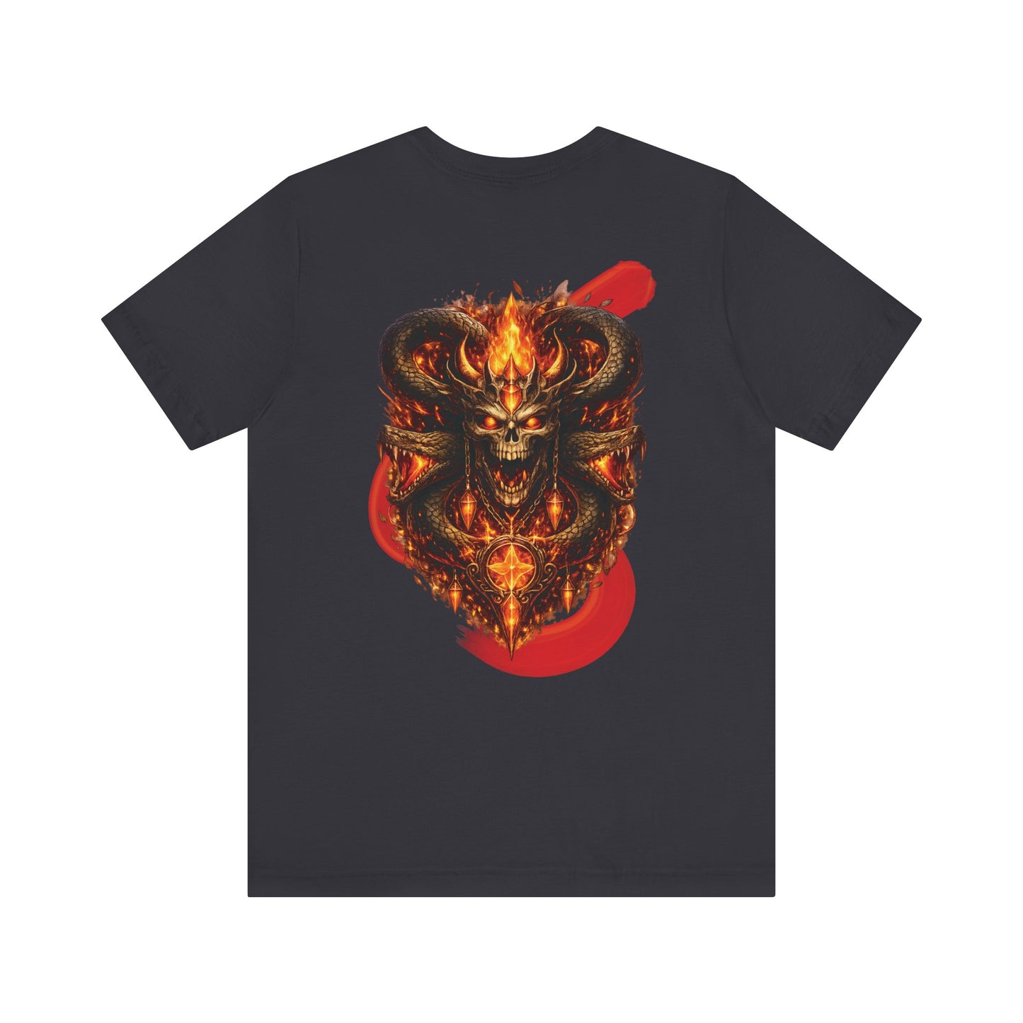 Soul of Fire | Demonic Flame Skull Tee — Gothic Metal Band-Style Graphic T-Shirt | Oscar Bayazit