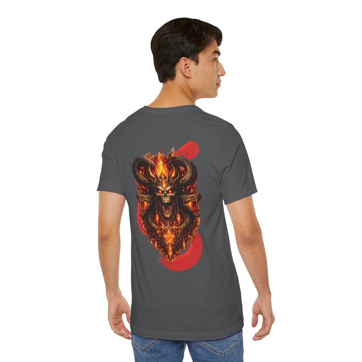 Soul of Fire | Demonic Flame Skull Tee — Gothic Metal Band-Style Graphic T-Shirt | Oscar Bayazit