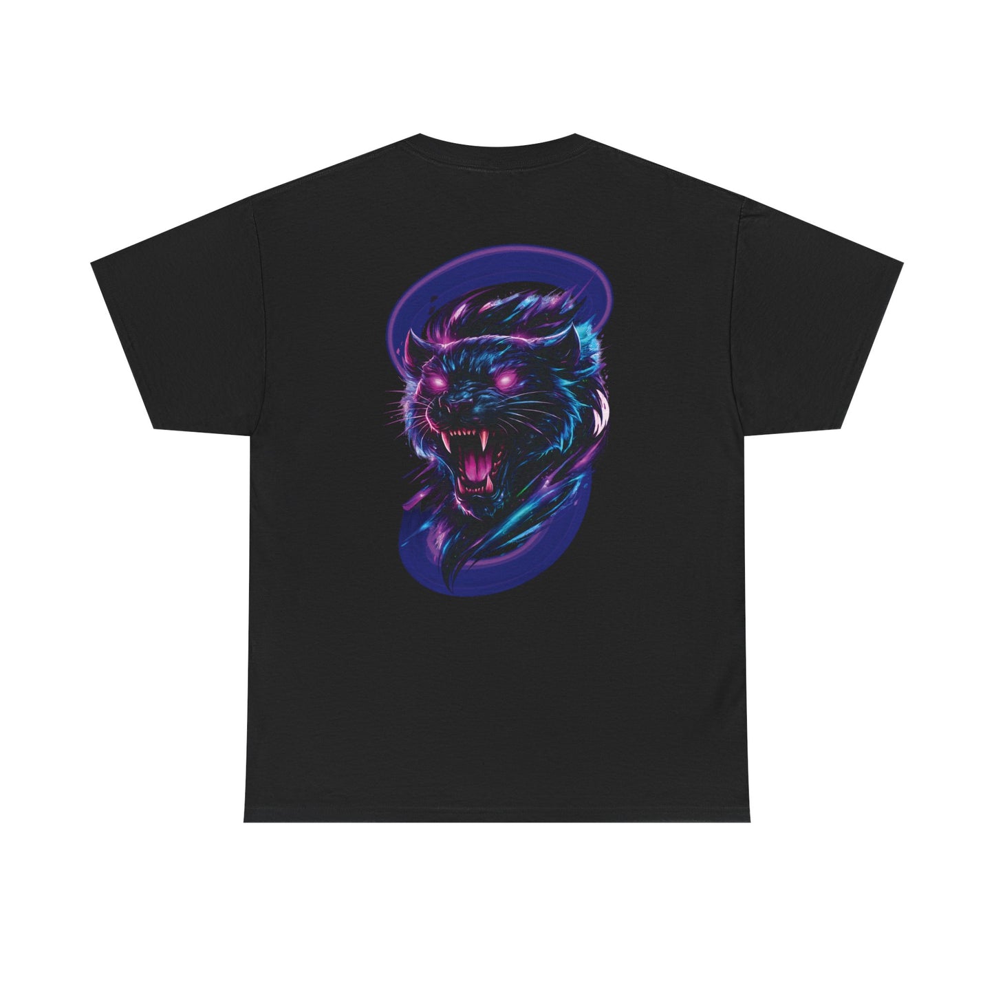 Phantom Fang | Neon Panther Graphic Tee — Dark Fantasy Glowing Eyes Unisex T-Shirt | Oscar Bayazit