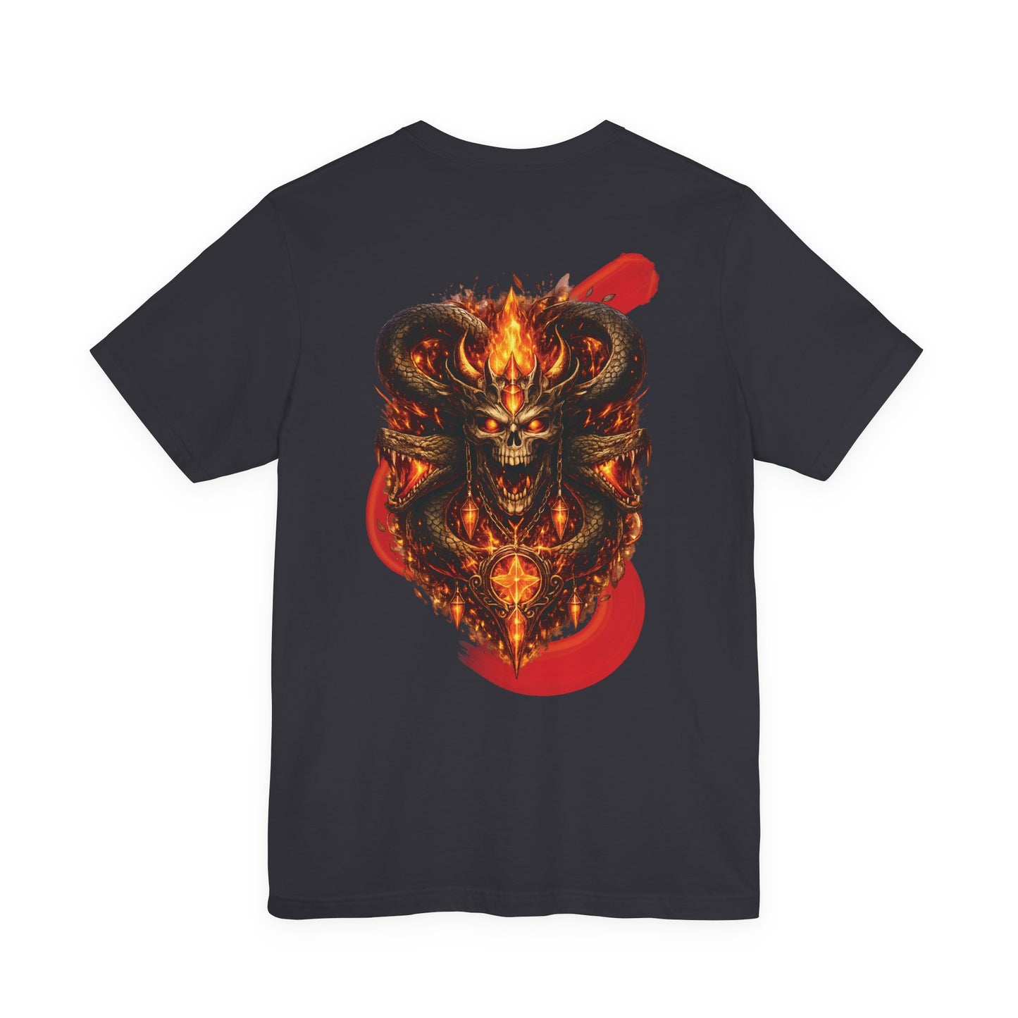 Soul of Fire | Demonic Flame Skull Tee — Gothic Metal Band-Style Graphic T-Shirt | Oscar Bayazit