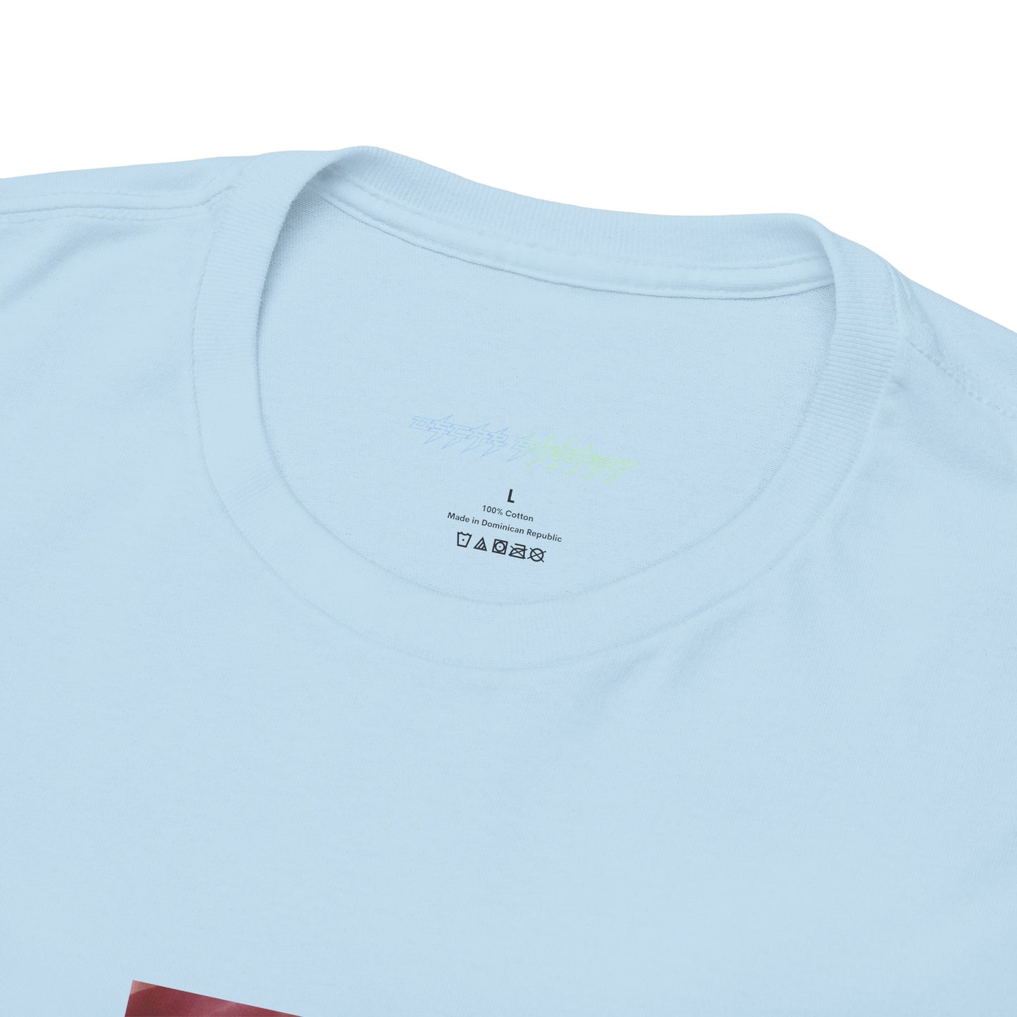 Vista 2018 | Abstract Face T-Shirt — Red, Blue & Orange Cloud Paint Graphic Tee | Oscar Bayazit