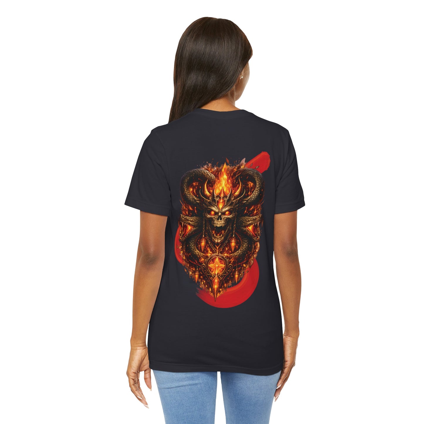 Soul of Fire | Demonic Flame Skull Tee — Gothic Metal Band-Style Graphic T-Shirt | Oscar Bayazit