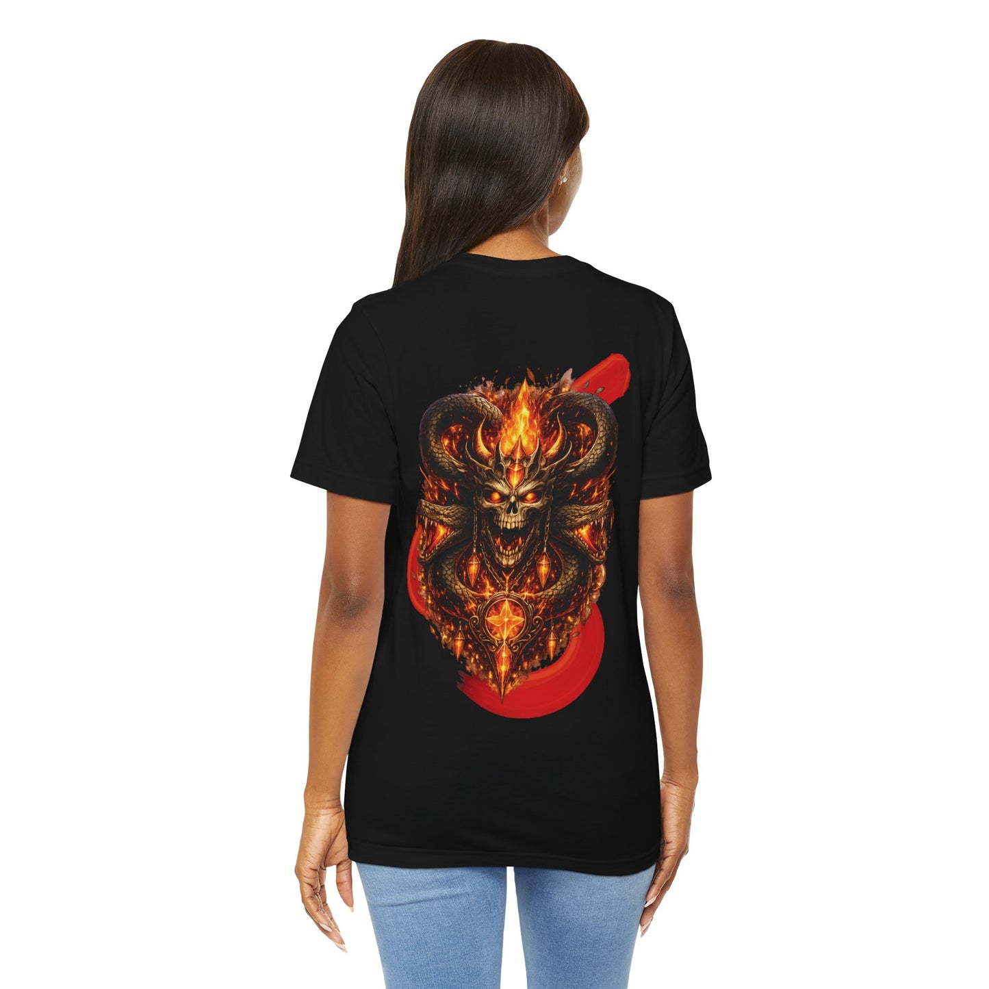 Soul of Fire | Demonic Flame Skull Tee — Gothic Metal Band-Style Graphic T-Shirt | Oscar Bayazit