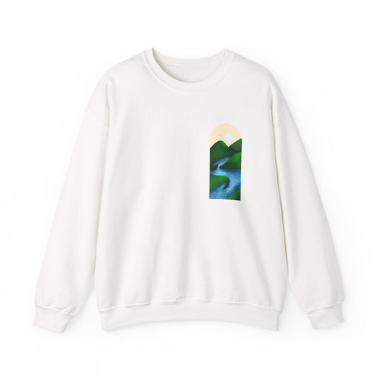 La Porta: Sunrise | Nature-Inspired Unisex Heavy Blend™ Crewneck Sweatshirt, Cozy Gift for Outdoors Lovers, Landscape Sweatshirt, Casual Wear, Every Day Comfort