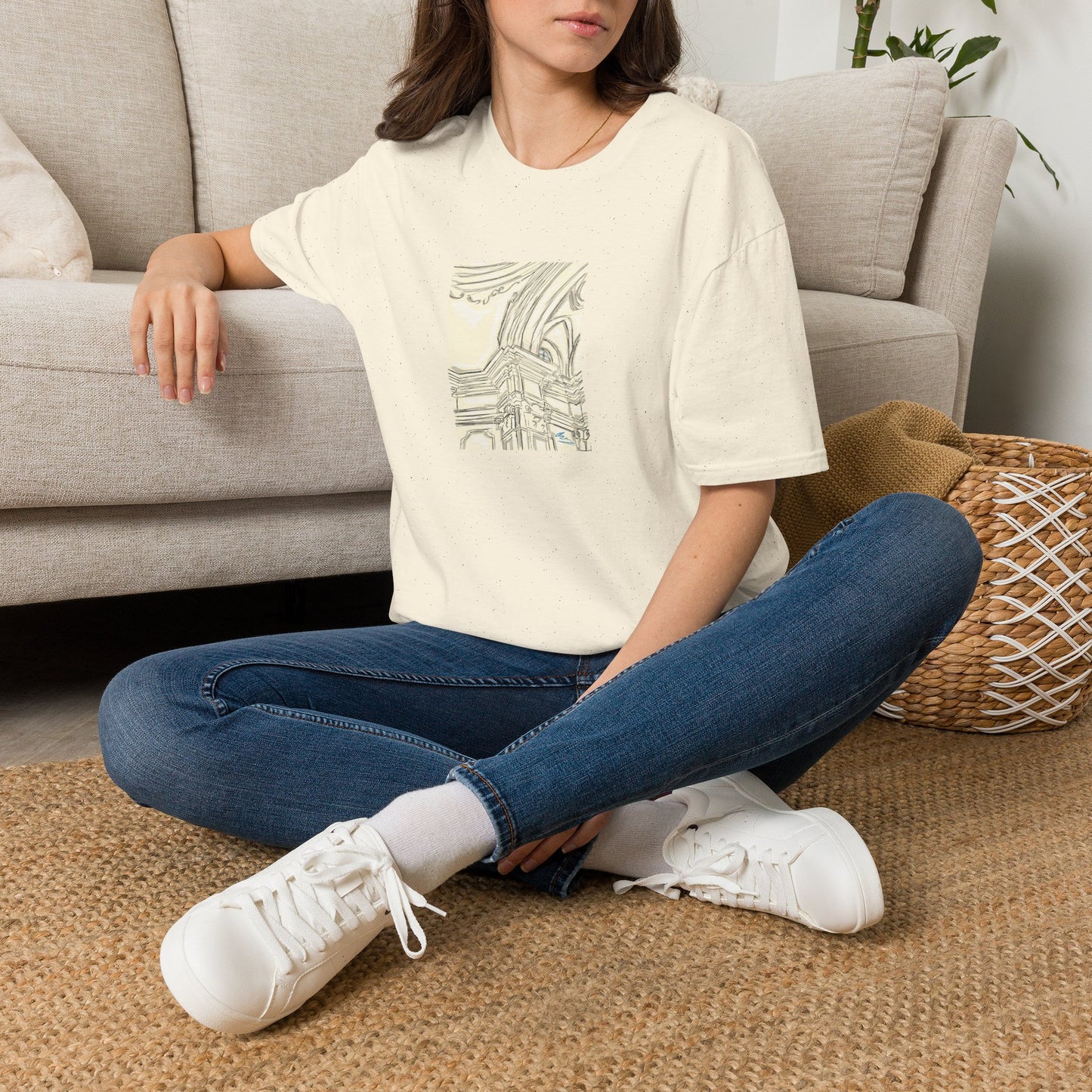 ACCUEIL | Architectural Sketch Graphic Tee — European Architecture Drawing Unisex T-Shirt | Oscar Bayazit