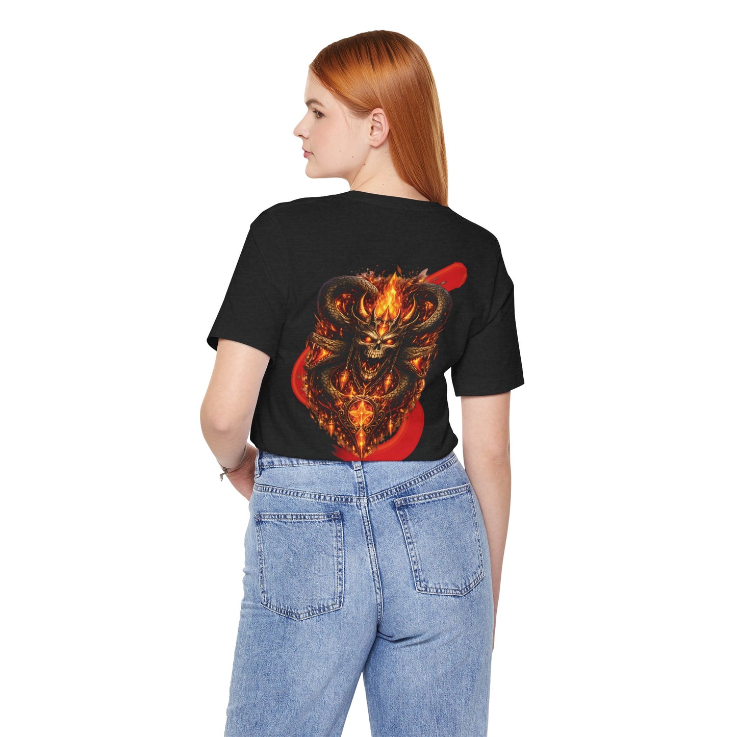 Soul of Fire | Demonic Flame Skull Tee — Gothic Metal Band-Style Graphic T-Shirt | Oscar Bayazit