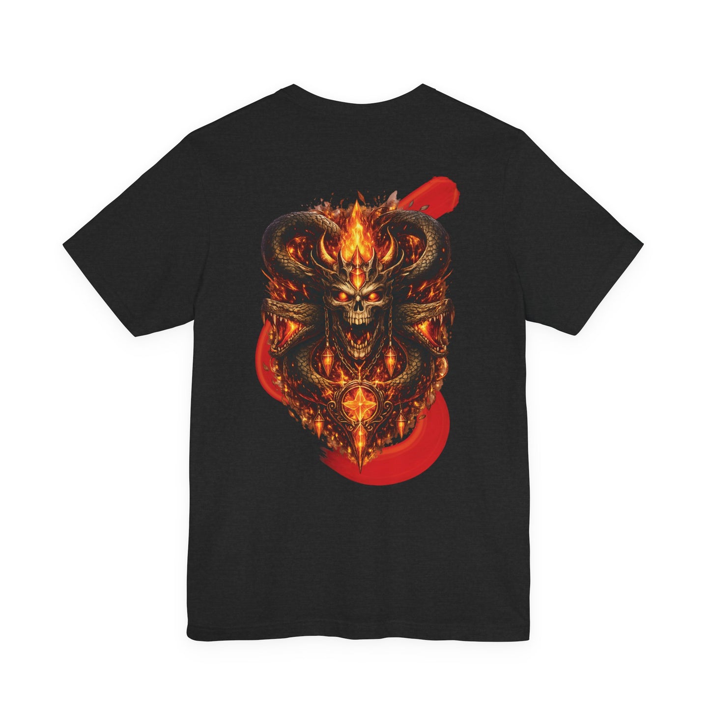 Soul of Fire | Demonic Flame Skull Tee — Gothic Metal Band-Style Graphic T-Shirt | Oscar Bayazit