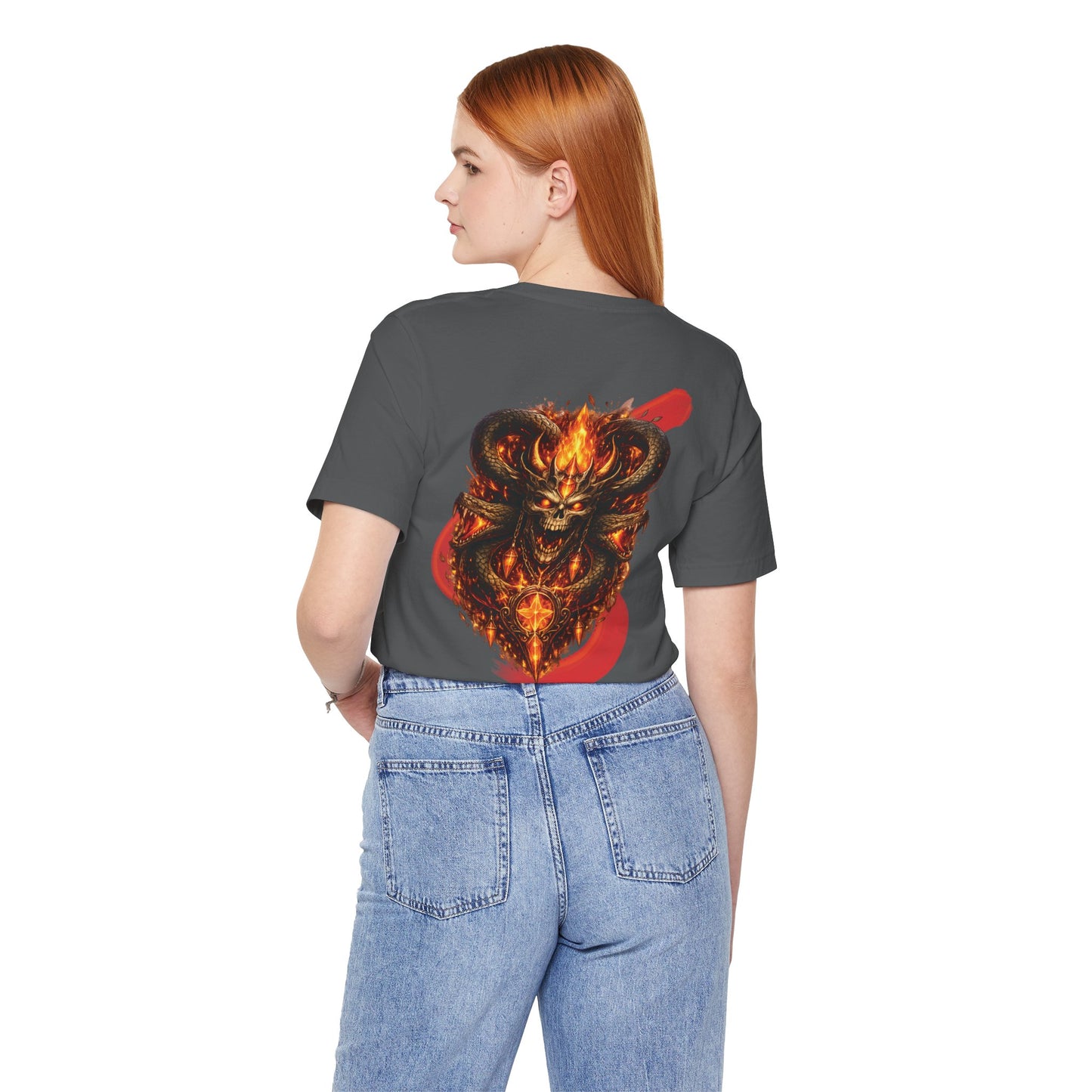 Soul of Fire | Demonic Flame Skull Tee — Gothic Metal Band-Style Graphic T-Shirt | Oscar Bayazit