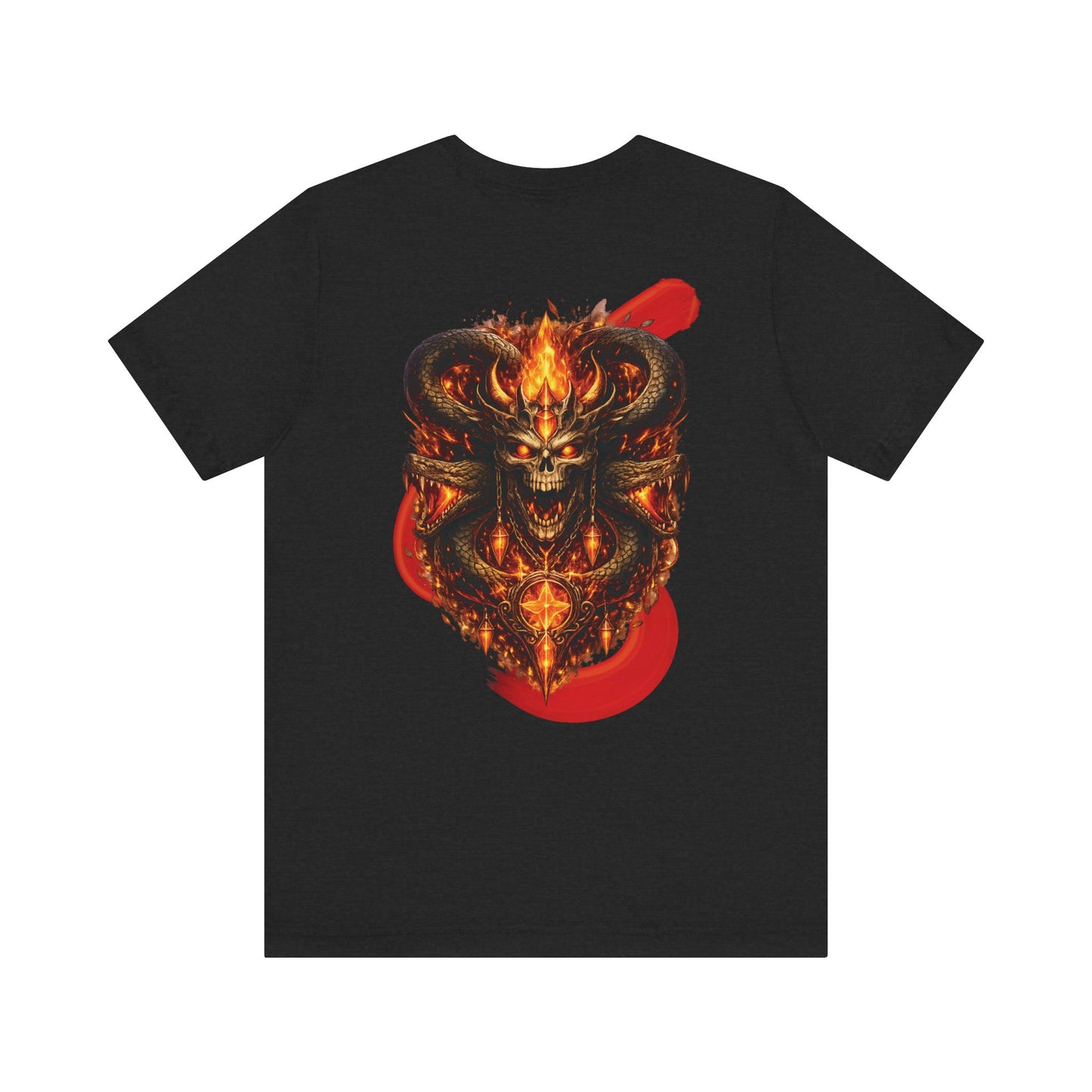 Soul of Fire | Demonic Flame Skull Tee — Gothic Metal Band-Style Graphic T-Shirt | Oscar Bayazit
